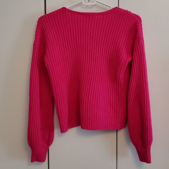 Hot Pink Cut Out Sweater - Picture 5 of 5
